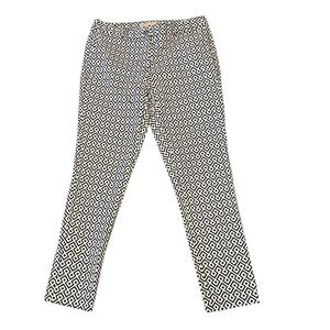 Pre owned Micheal Micheal Kors - navy and white patterned skinny pants - size 6